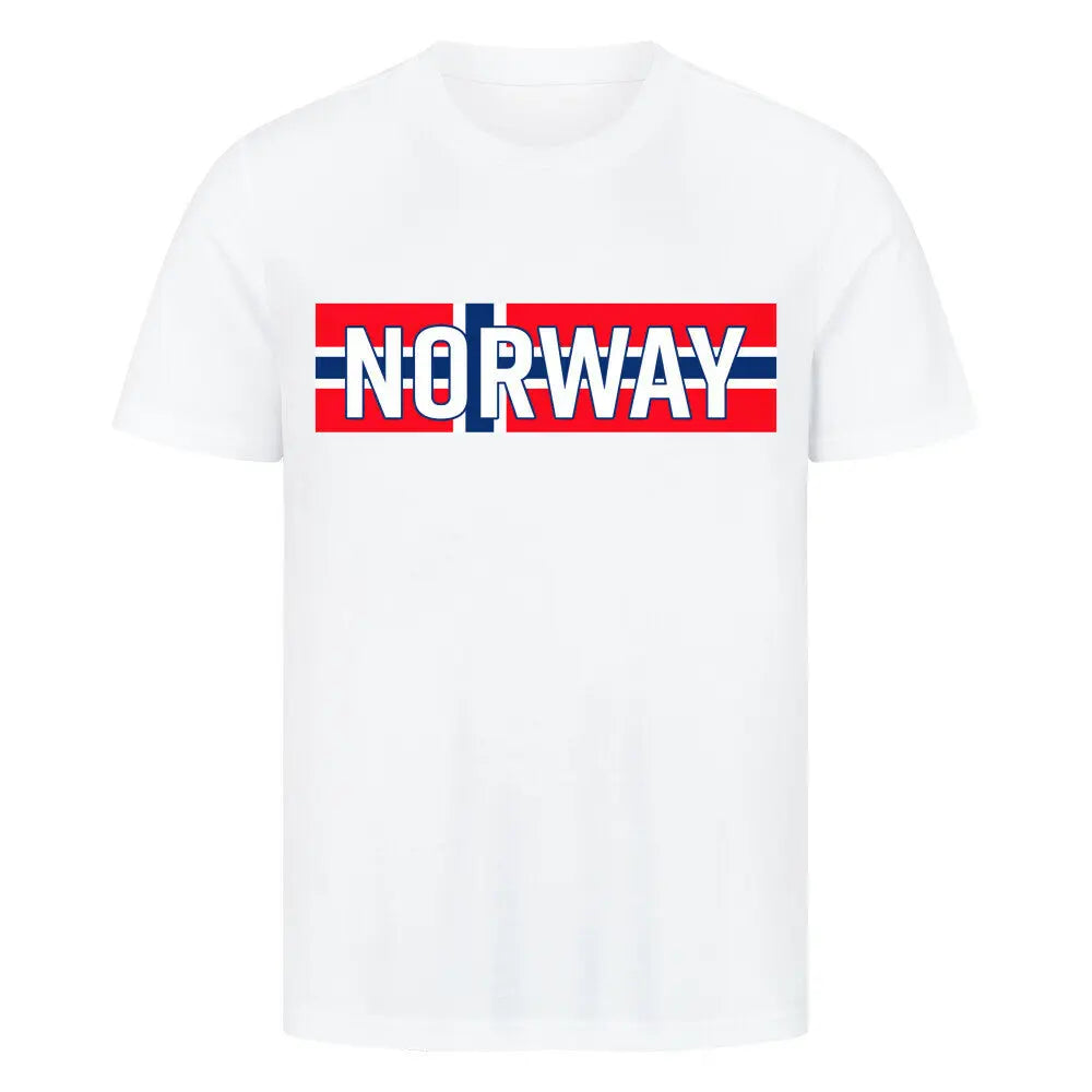 Premium Fußball-Fanshirt der norwegischen Nationalmannschaft in Weiß mit hochwertigem, cleanem Design für einen modernen und sportlichen Look.