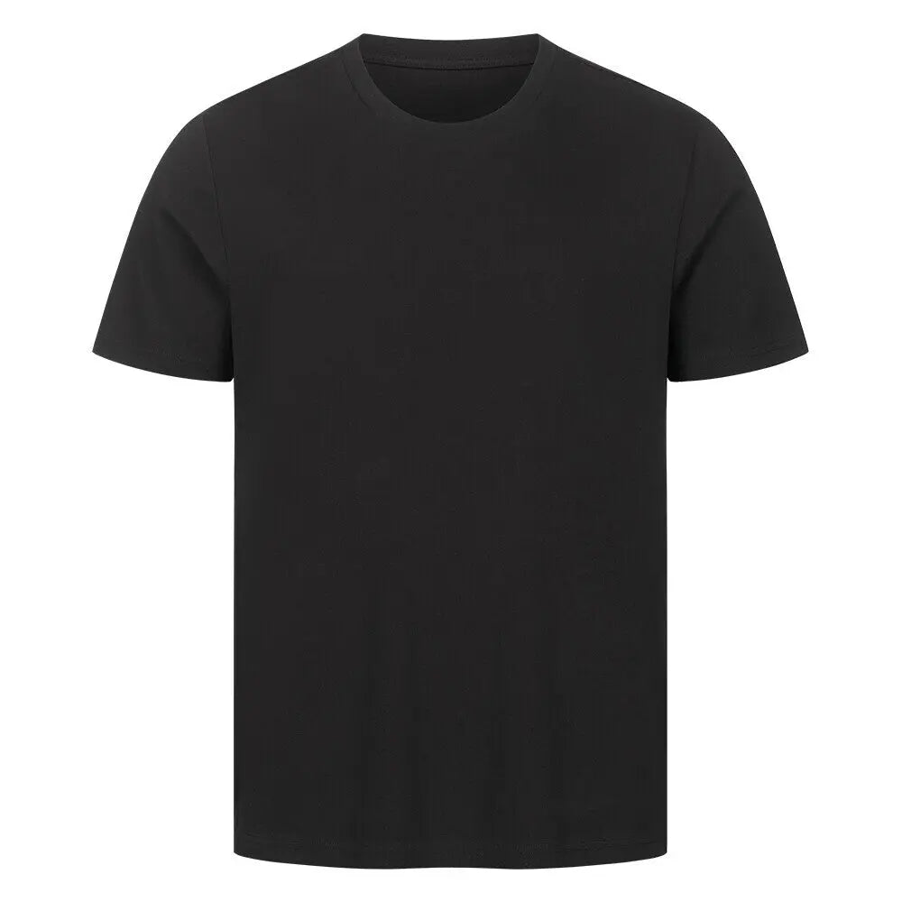 Premium Keep going Shirt: Schwarzes T-Shirt, Vorderseite unbedruckt – schlicht, klassisch, vielseitig kombinierbar