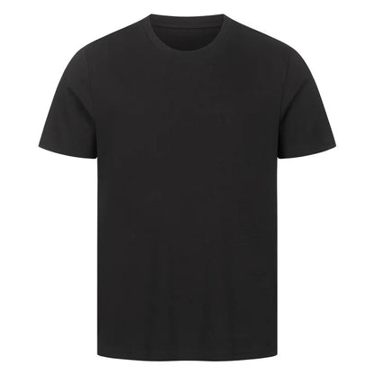 Premium Keep going Shirt: Schwarzes T-Shirt, Vorderseite unbedruckt – schlicht, klassisch, vielseitig kombinierbar