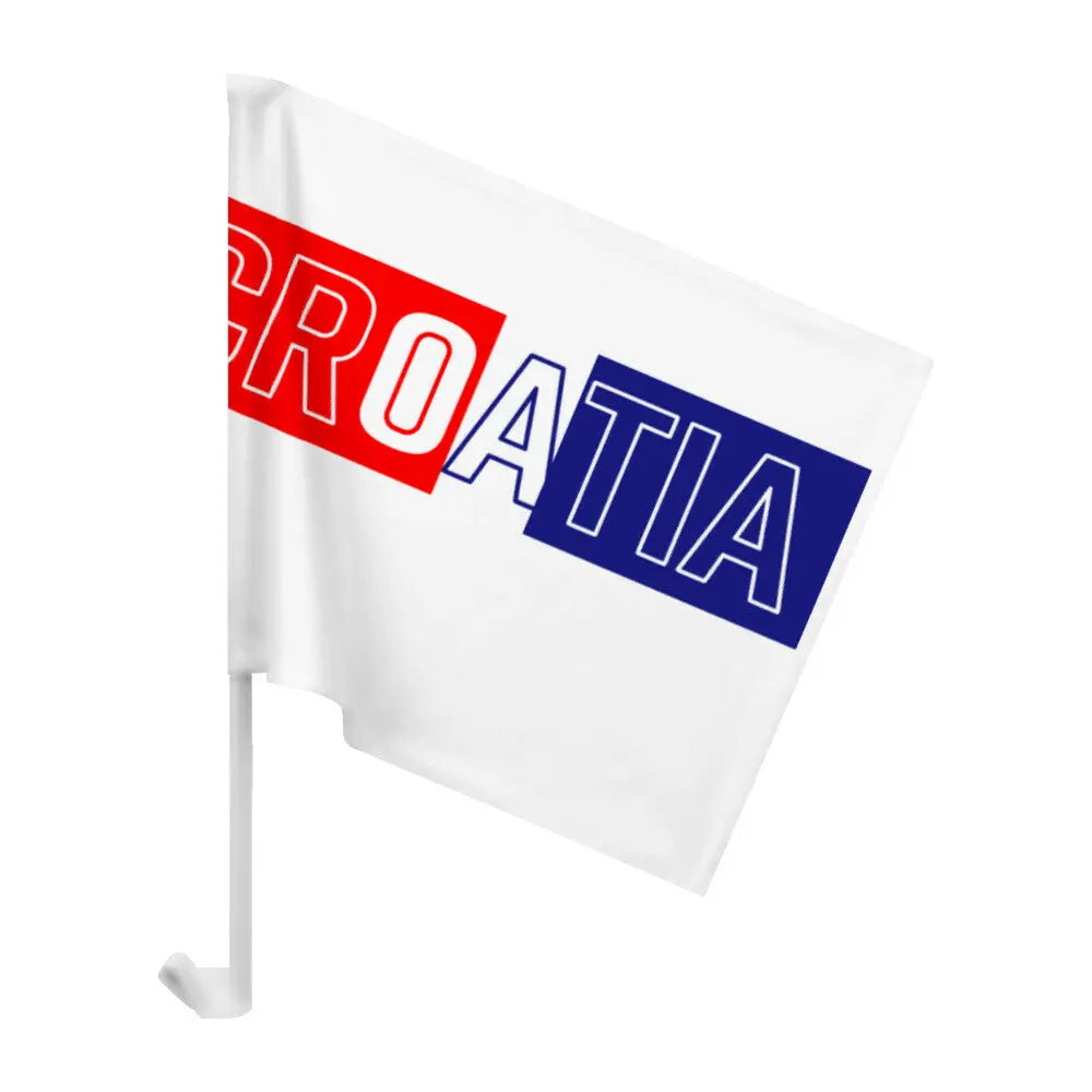 Autoflagge Croatia weiß