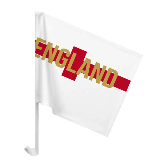 Autoflagge England – Fanflagge fürs Auto weiß