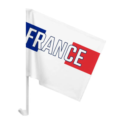 Autoflagge Franch weiß