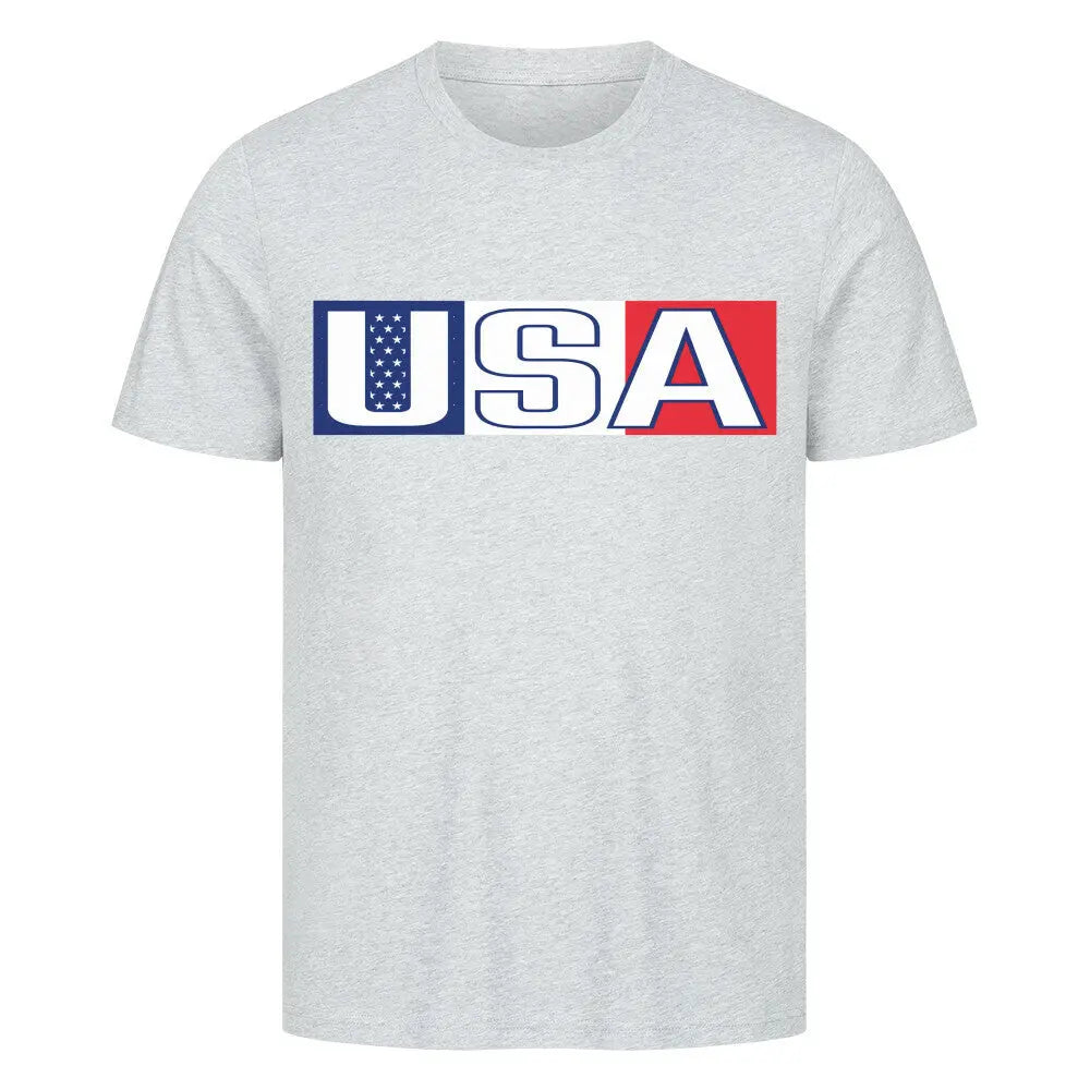 USA WM Premium T-Shirt heather grey
