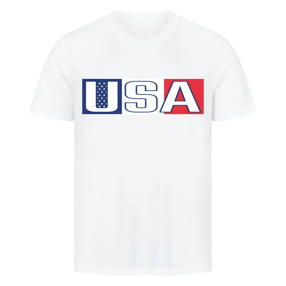 USA WM Premium T-Shirt weiß
